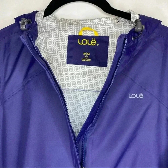 NWT Lole Cumulus Waterproof Jacket M Purple w/Dots - Picture 6 of 9